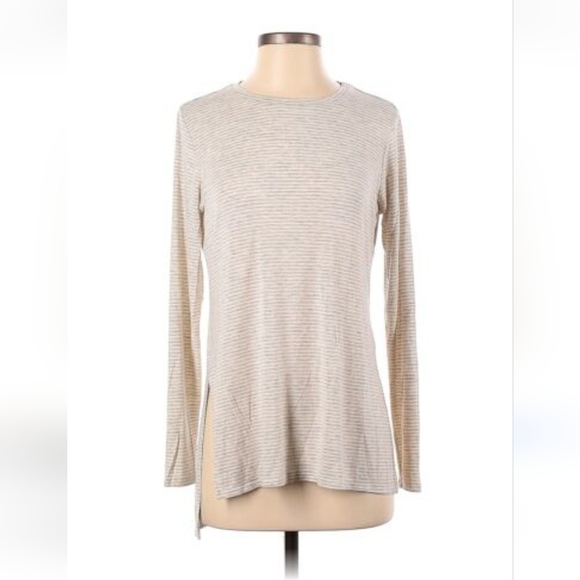 ATHLETA LADIES LONG SLEEVE STRIPED ACTIVE TOP- XS - Picture 1 of 6